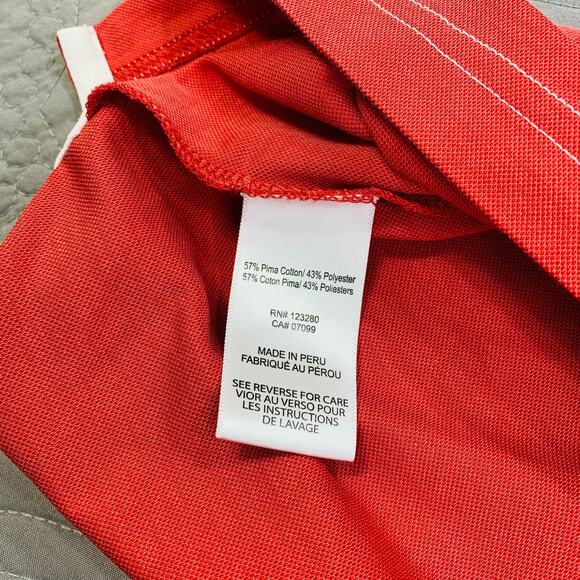 Travis Mathew Polo Shirt Men Large Pink Red Short Sleeve Pima Cotton Blend Solid - Picture 5 of 8
